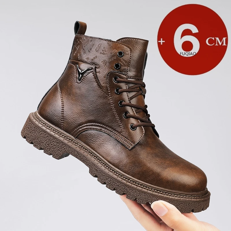 Men'S Shoes With Height Increase - 6 cm Unsichtbare Höhe Zunehmende Männer
