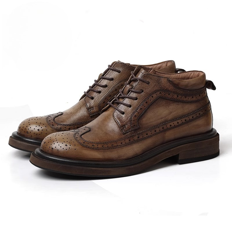 Men'S Shoes Hey Dude - Britische Brogue Geschnitzte High Top Business