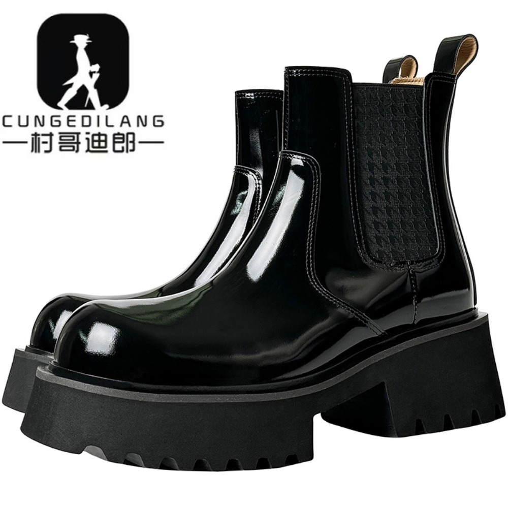 Men'S Shoes With Height Increase - Winter Herren Chelsea Stiefel Unsichtbarer Absatz