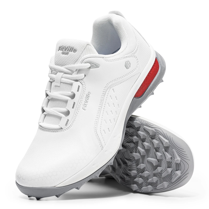 Men'S Shoes Water Resistant - FitVille Herren-Golfschuhe, breite, luxuriöse, lässige Sneaker,