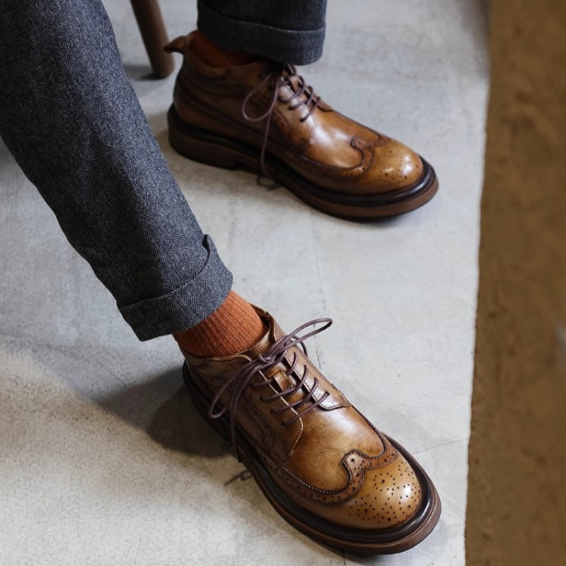 Britische Brogue Geschnitzte H – Men'S Shoes Hey Dude Bewertung und Preis