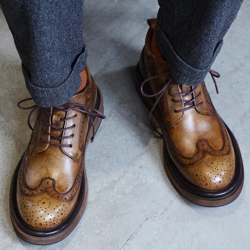 Britische Brogue Geschnitzte H – Men'S Shoes Hey Dude Bewertung und Preis