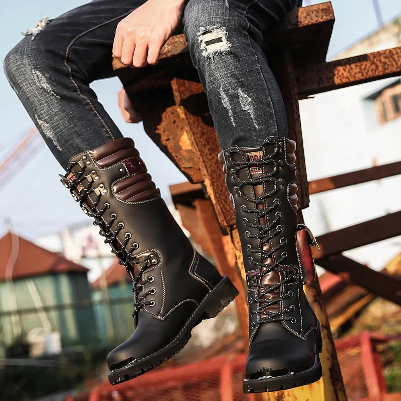 Männer Kniehohe Leder Stiefel  – Men'S Shoes Hey Dude Bewertung und Preis