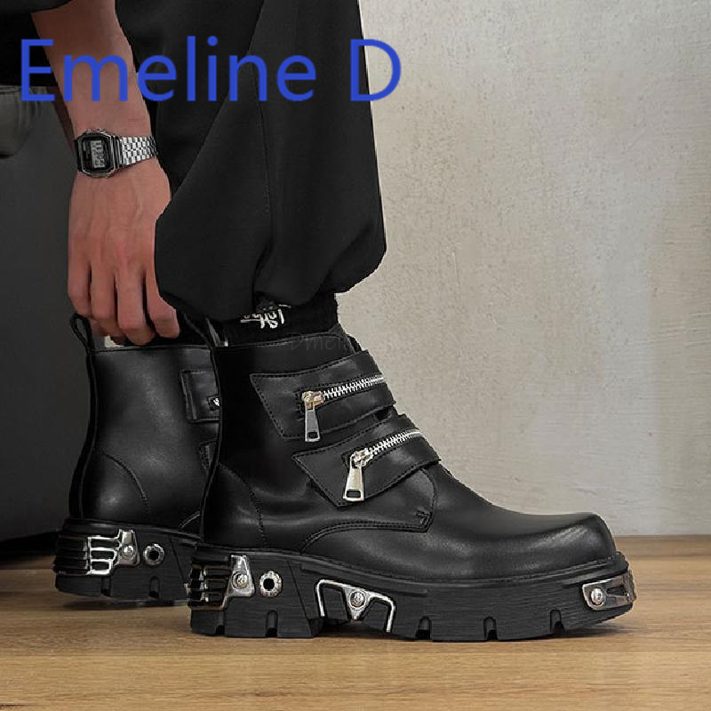 Dunkle Punk-High-Top-Schuhe, m – Men'S Shoes With Height Increase Bewertung und Preis