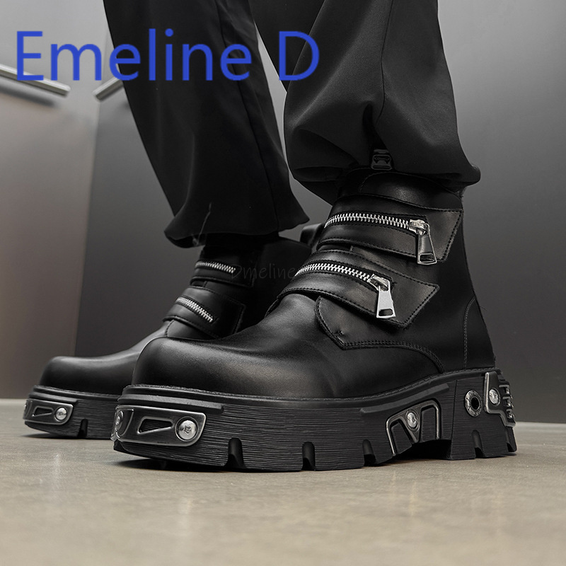 Dunkle Punk-High-Top-Schuhe, m – Men'S Shoes With Height Increase Bewertung und Preis
