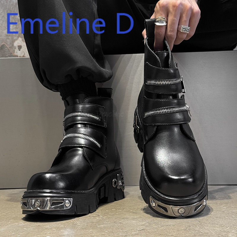 Dunkle Punk-High-Top-Schuhe, m – Men'S Shoes With Height Increase Bewertung und Preis