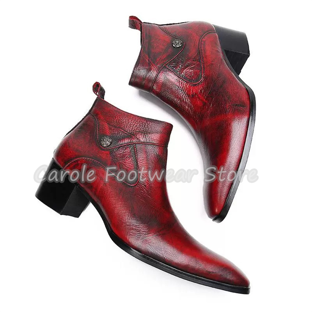 Vintage-Stiefeletten mit eckig – Men'S Shoes With Height Increase Bewertung und Preis