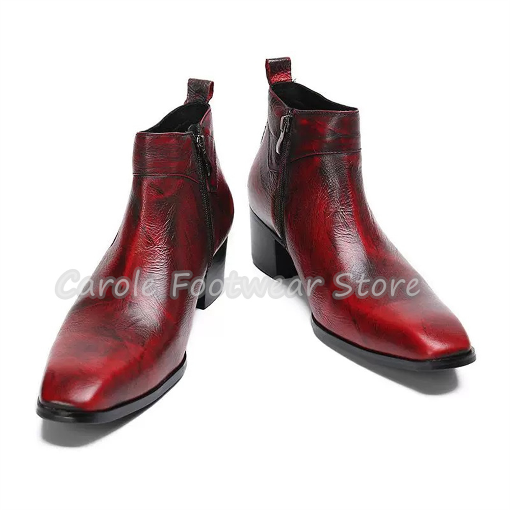 Vintage-Stiefeletten mit eckig – Men'S Shoes With Height Increase Bewertung und Preis